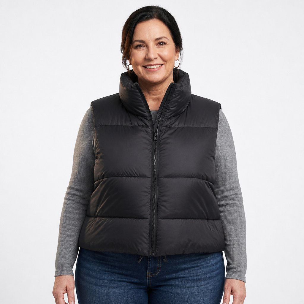 Cropped Puffer Vest - 7