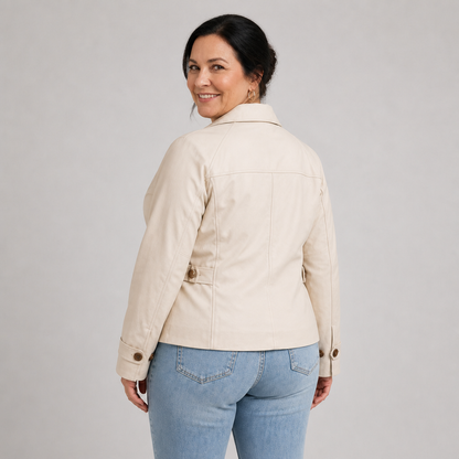 Cropped Classic Collar Jacket - 2