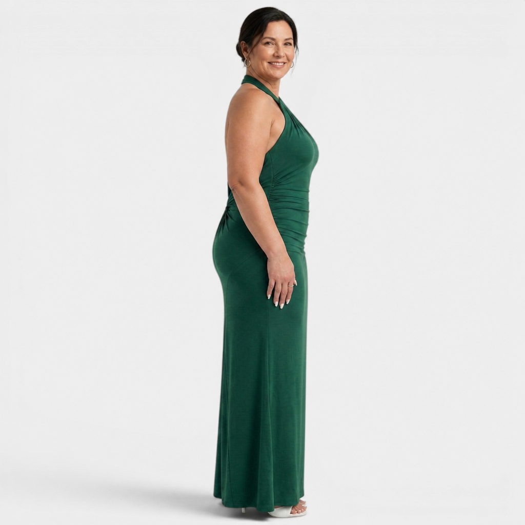 Halter Backless Maxi Dress - 6