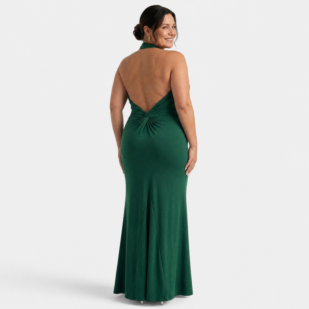 Halter Backless Maxi Dress - 7