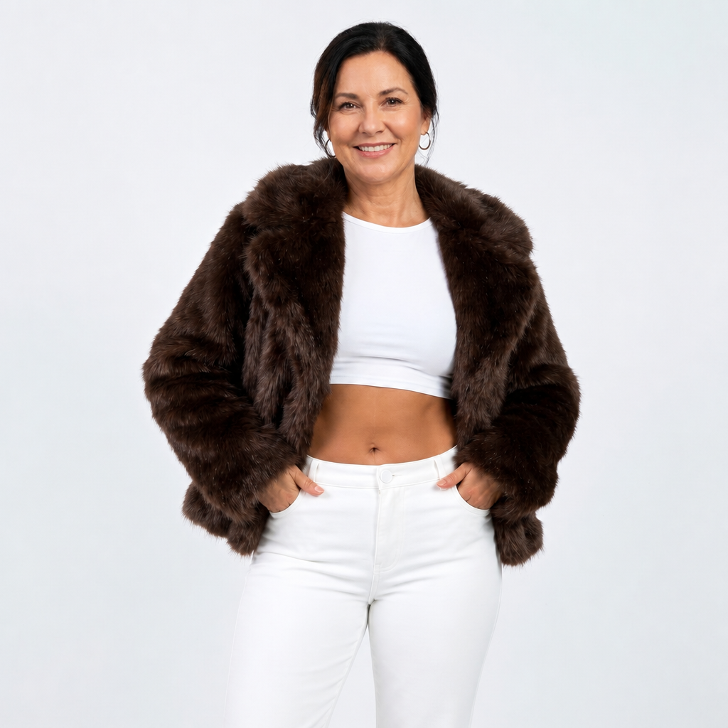 Casual Faux Fur Winter Jacket - 7