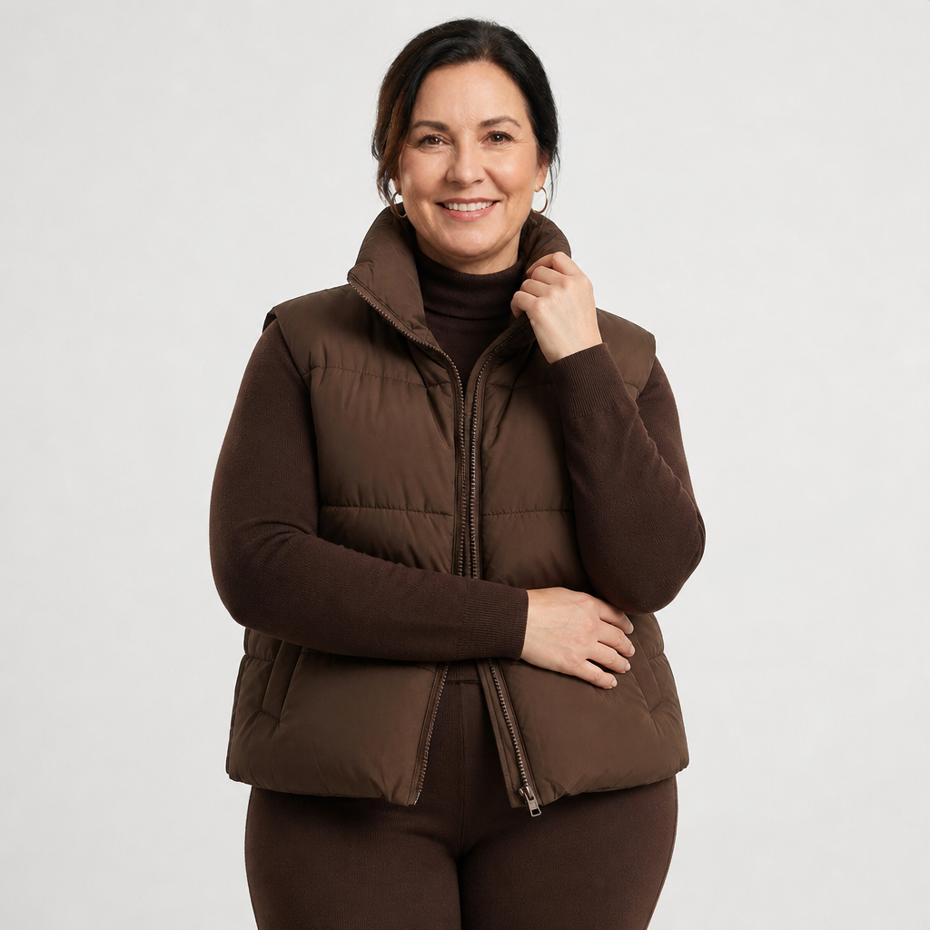 Cropped Puffer Vest - 1