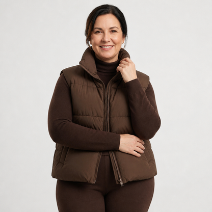 Cropped Puffer Vest - 1