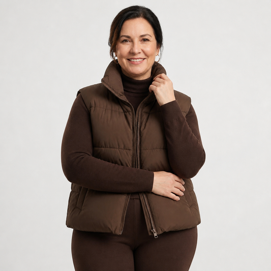 Cropped Puffer Vest - 1