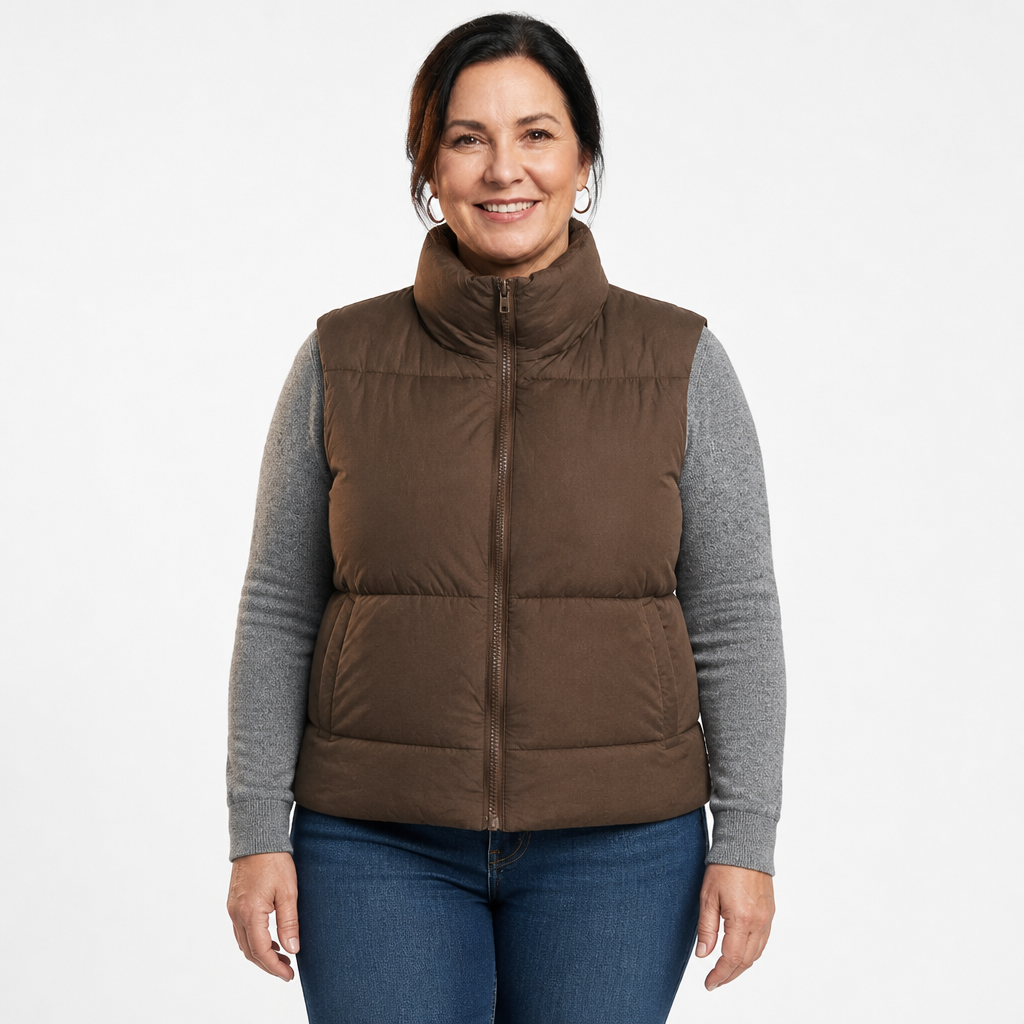 Cropped Puffer Vest - 2