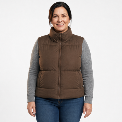 Cropped Puffer Vest - 2