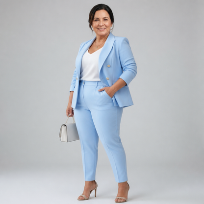 Tailored Pant Suit Set - 4