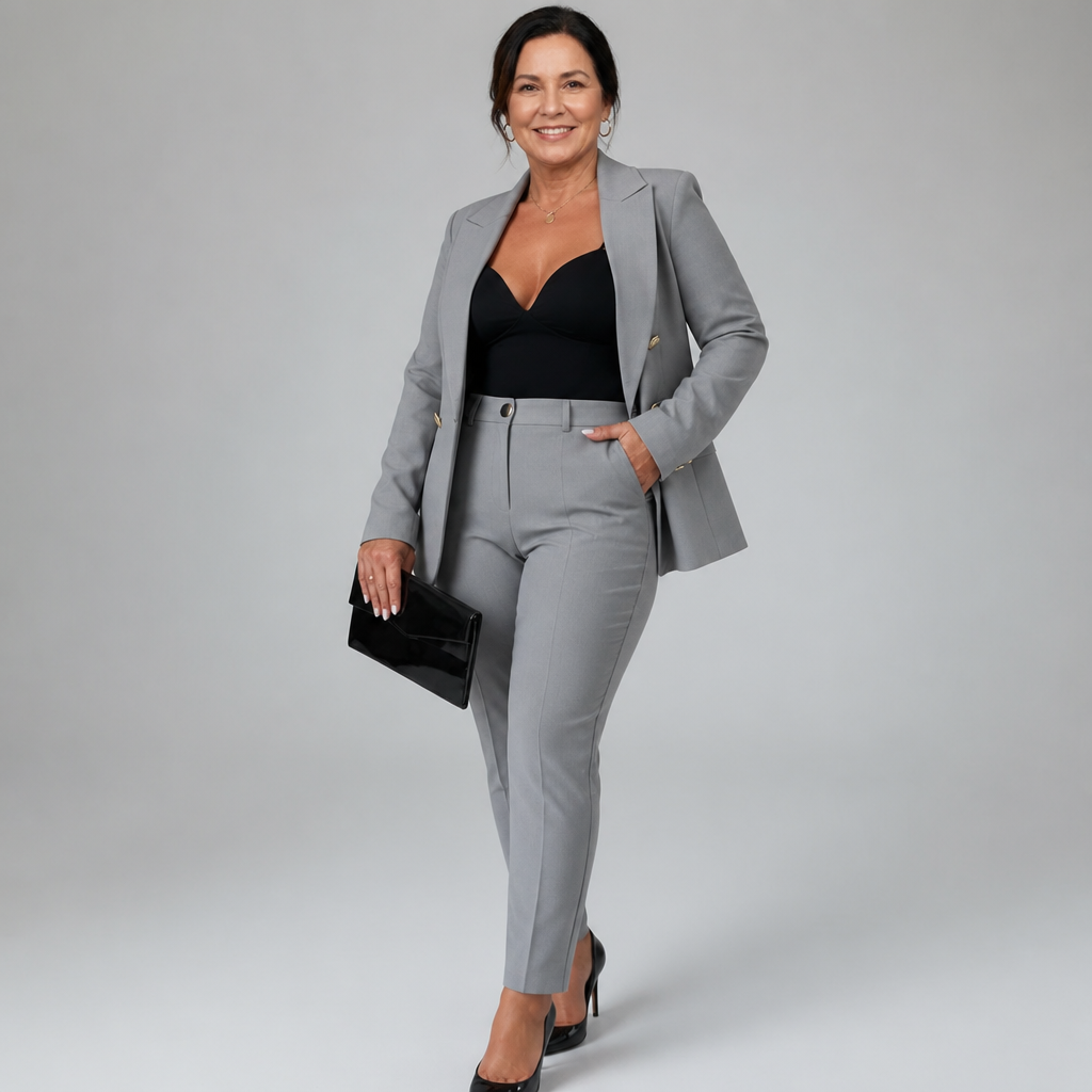 Tailored Pant Suit Set - 14