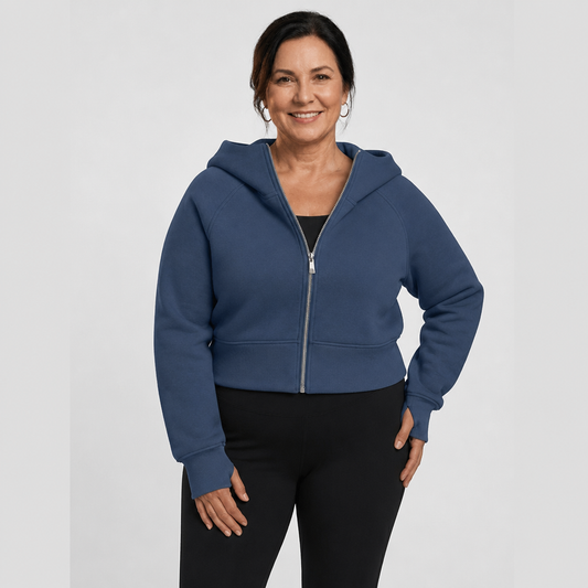 Cropped Zip Hoodie - 1