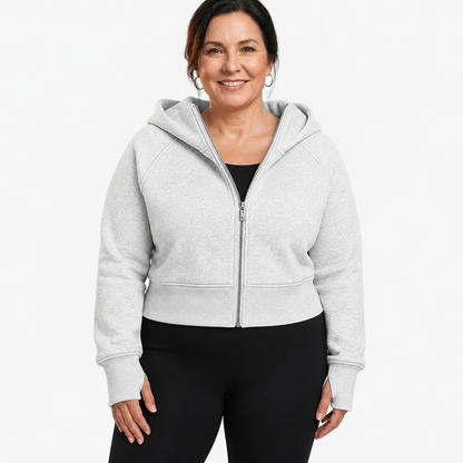 Cropped Zip Hoodie - 3
