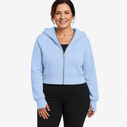 Cropped Zip Hoodie - 6