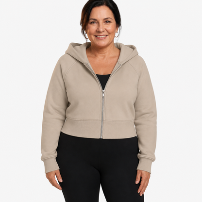 Cropped Zip Hoodie - 9