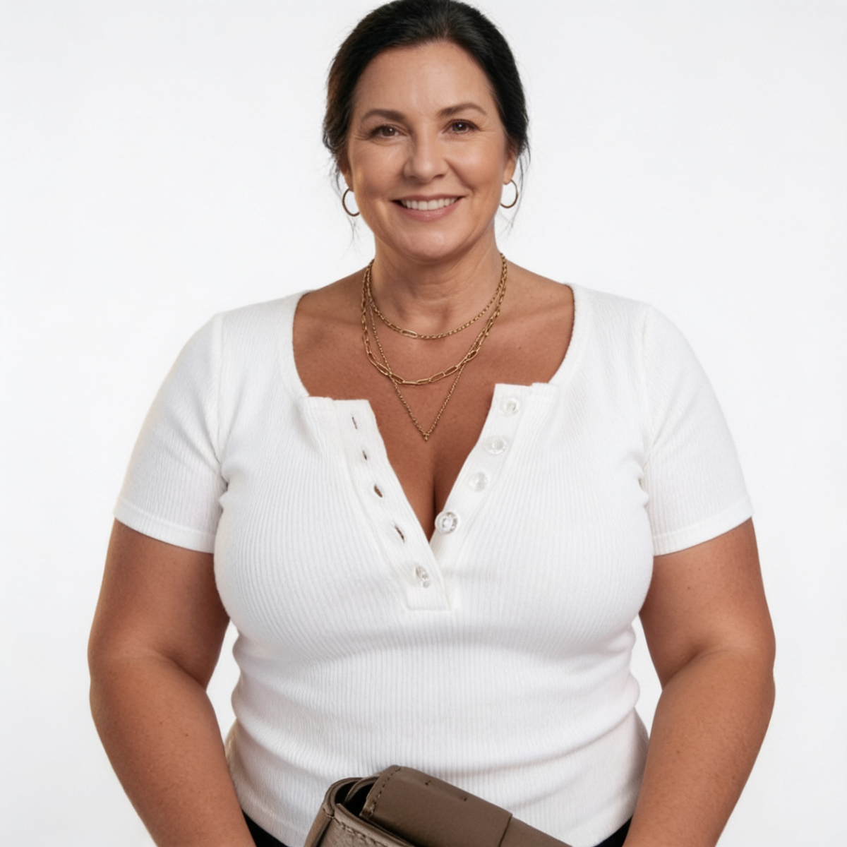 Ribbed Button Top - 8