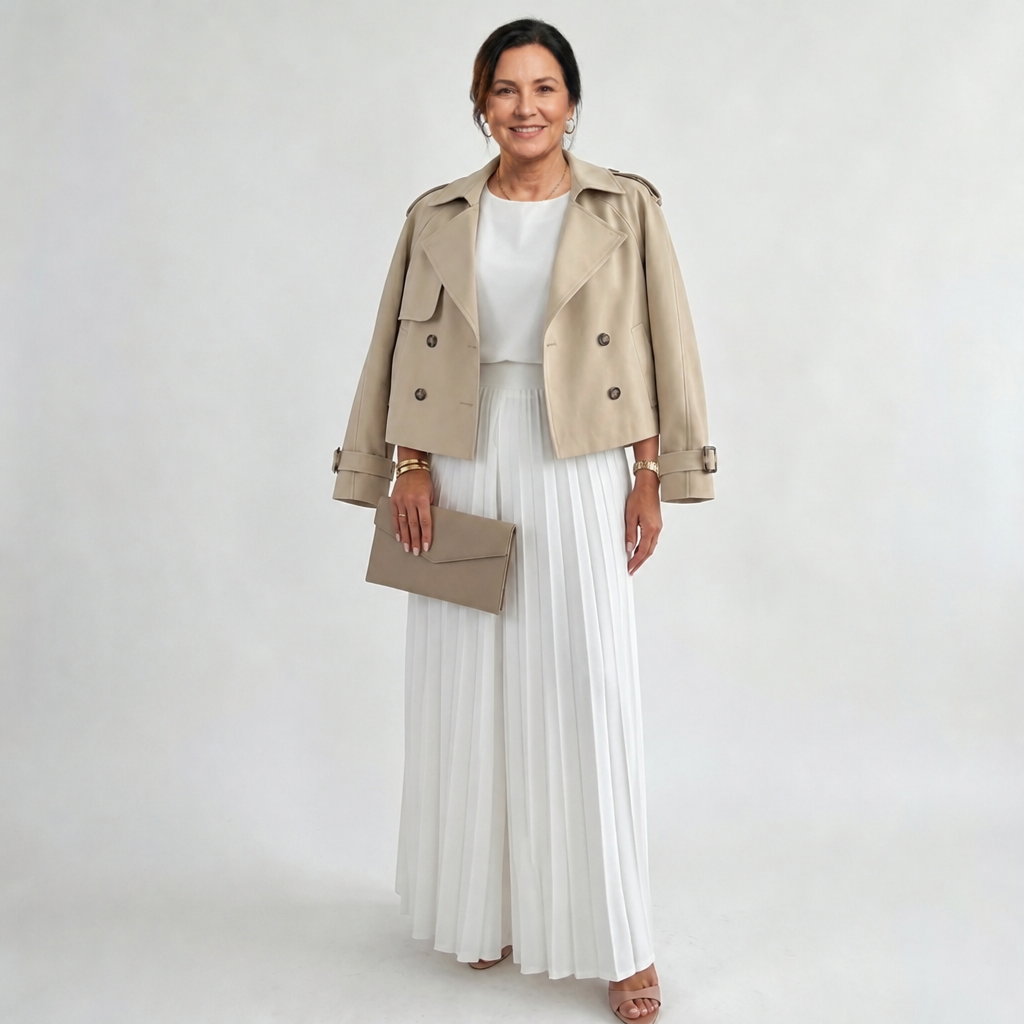 Cropped Trench Coat - 2