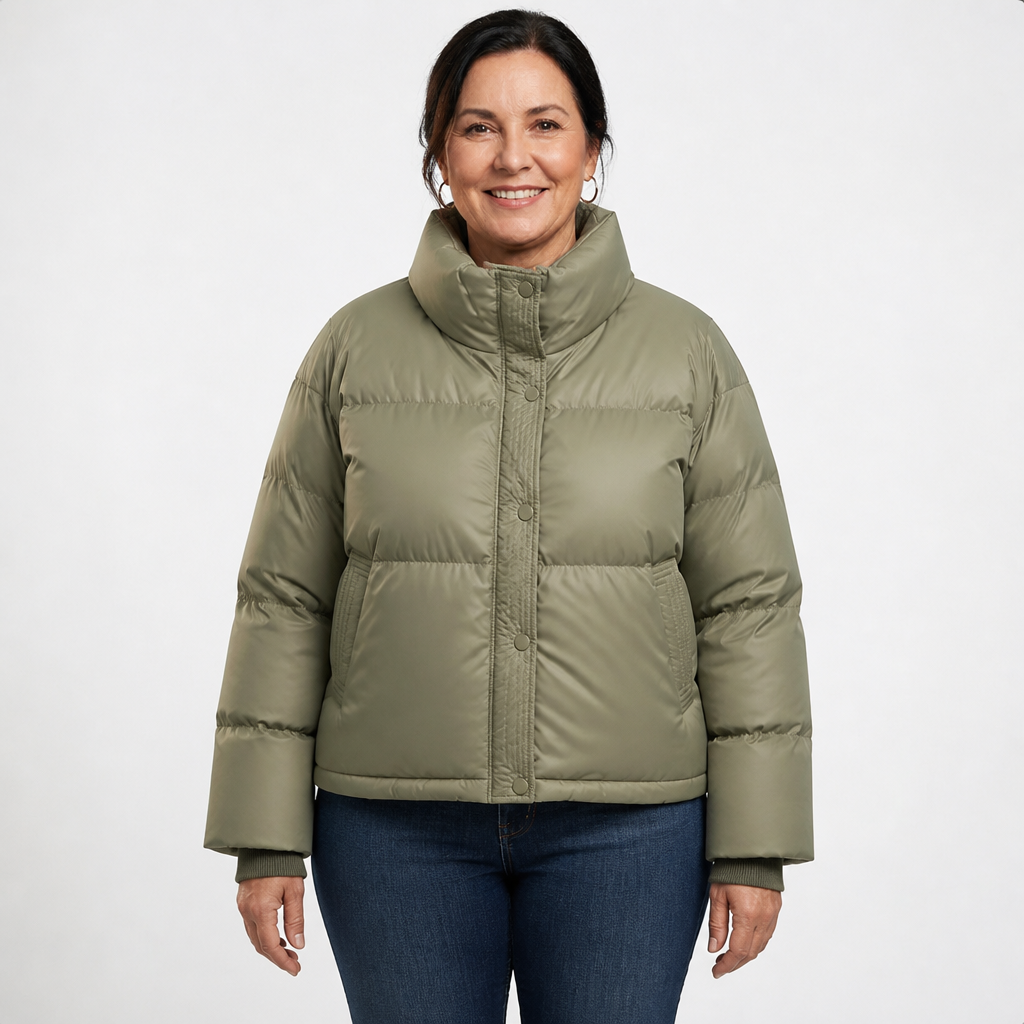Cropped Black Puffer Jacket - 4