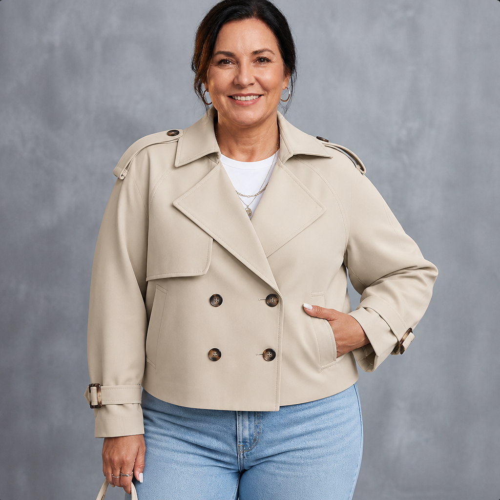Cropped Trench Coat - 4
