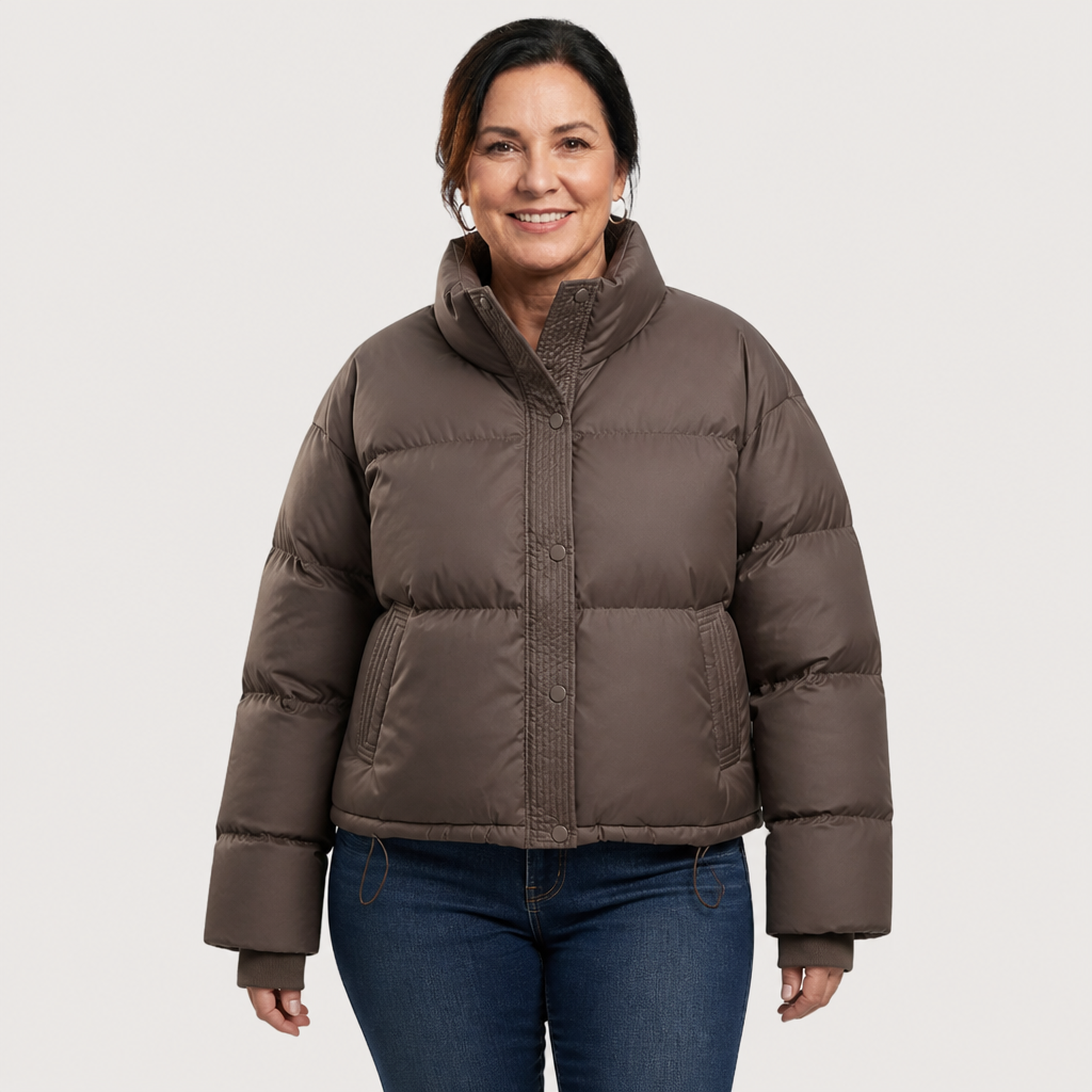 Cropped Black Puffer Jacket - 5