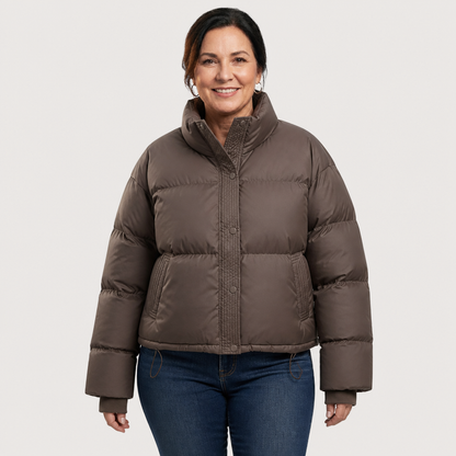 Cropped Black Puffer Jacket - 5