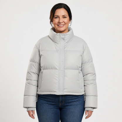Cropped Black Puffer Jacket - 6