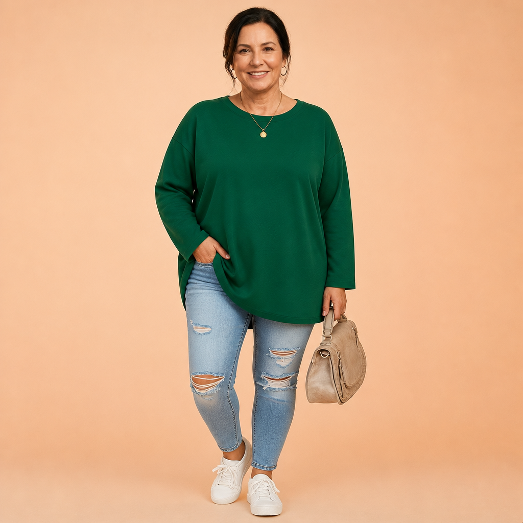 Relaxed Oversized Tunic Top - 2