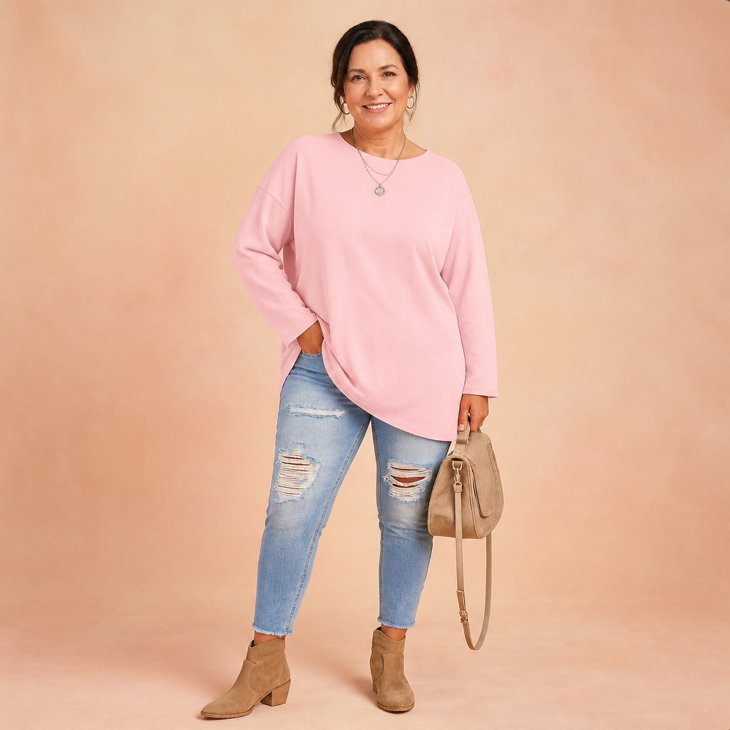 Relaxed Oversized Tunic Top - 3