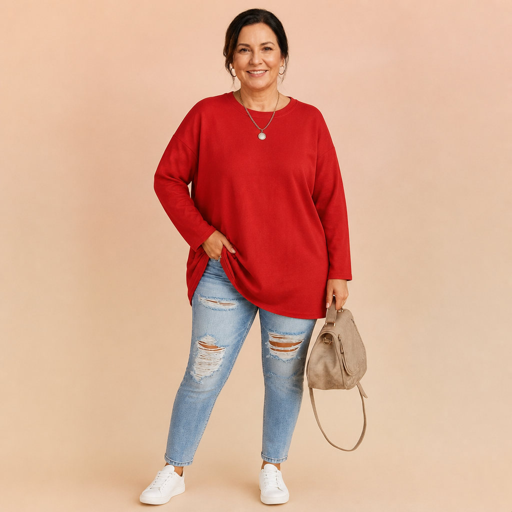 Relaxed Oversized Tunic Top - 4