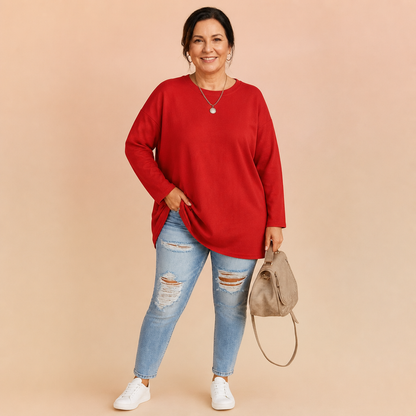 Relaxed Oversized Tunic Top - 4