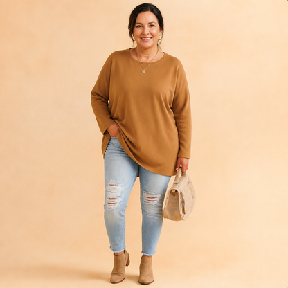 Relaxed Oversized Tunic Top - 7