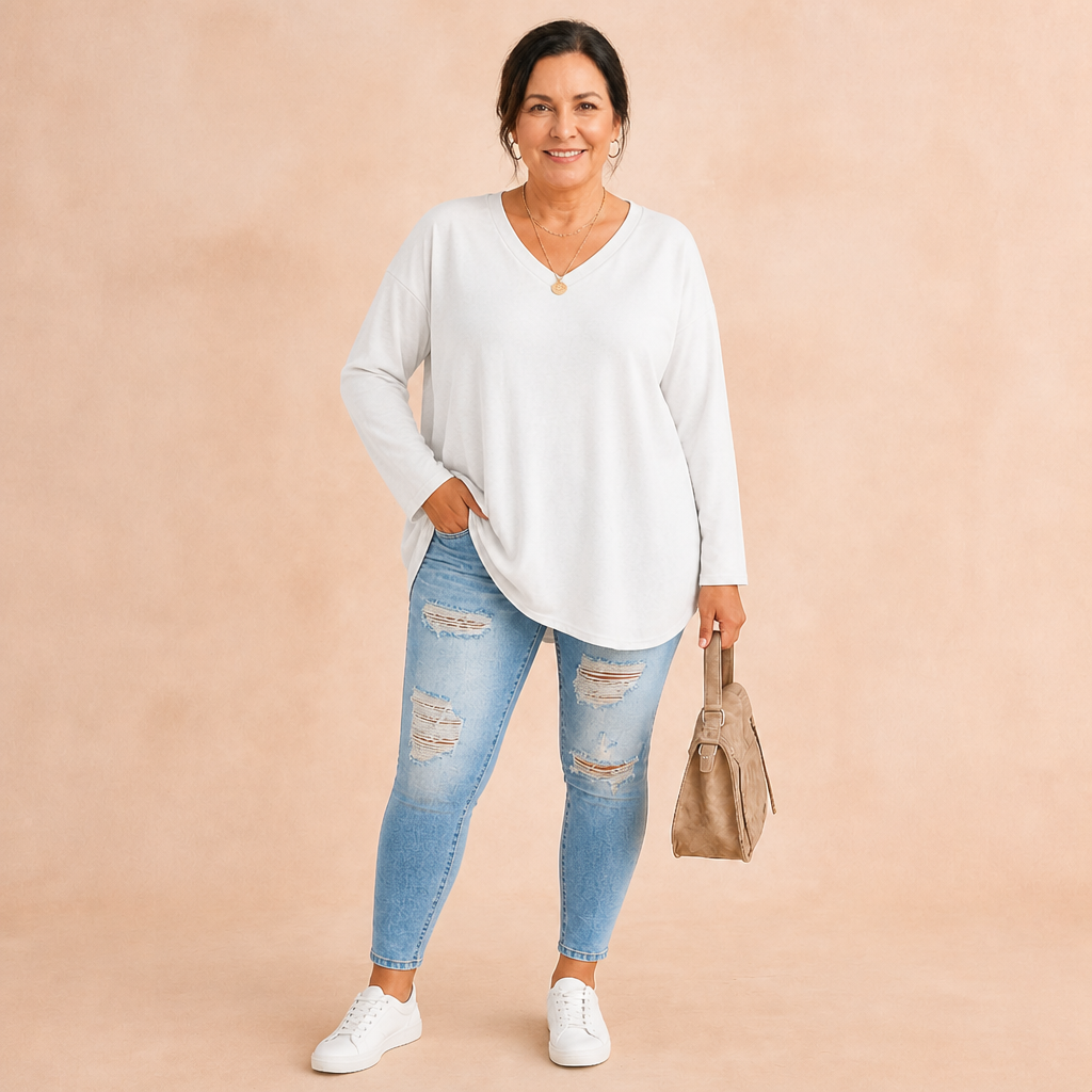 Relaxed Oversized Tunic Top - 10