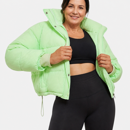 Cropped Quilted Puffer Jacket - 6