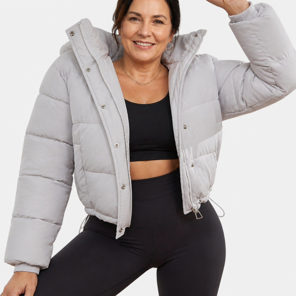 Cropped Quilted Puffer Jacket - 7
