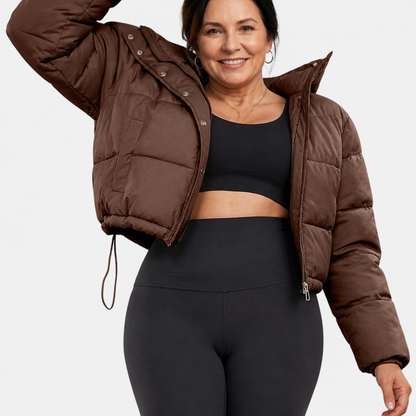 Cropped Quilted Puffer Jacket - 9