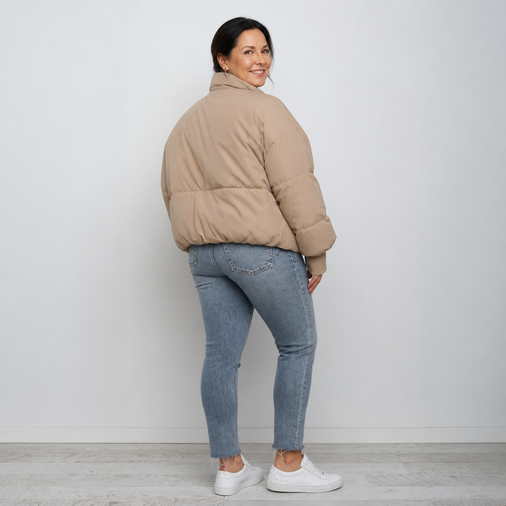 Cropped Quilted Puffer Jacket - 2
