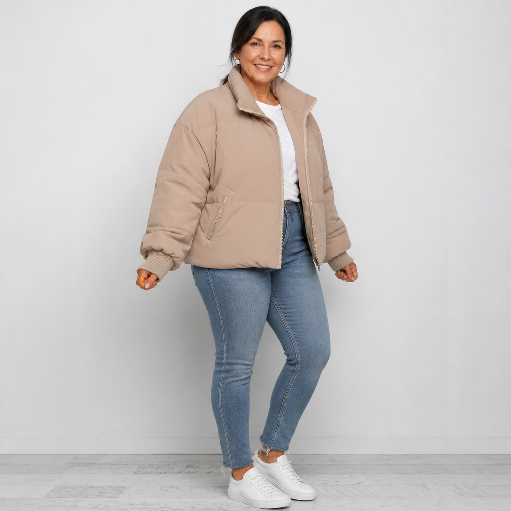 Cropped Quilted Puffer Jacket - 3