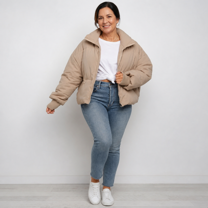 Cropped Quilted Puffer Jacket - 4