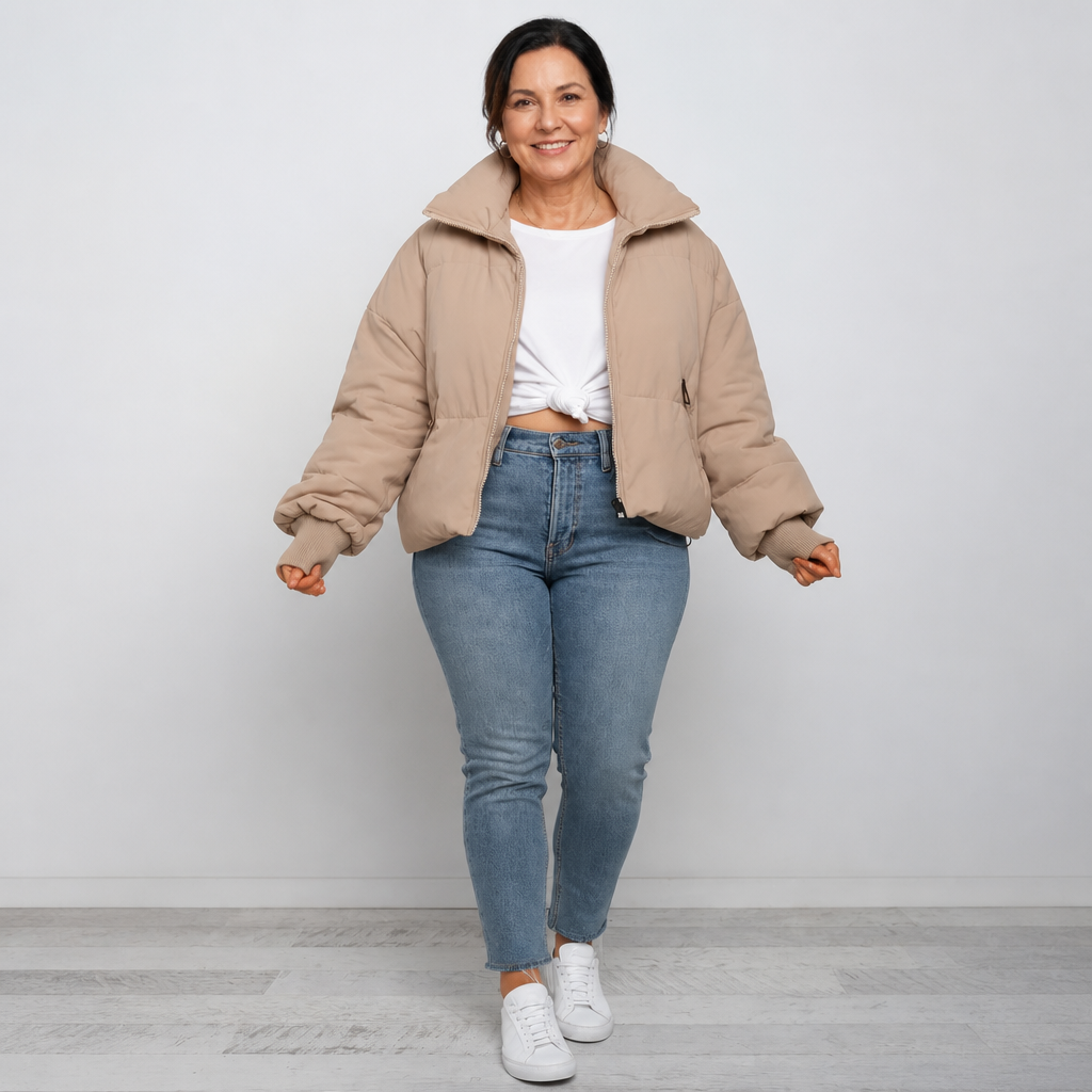 Cropped Quilted Puffer Jacket - 5