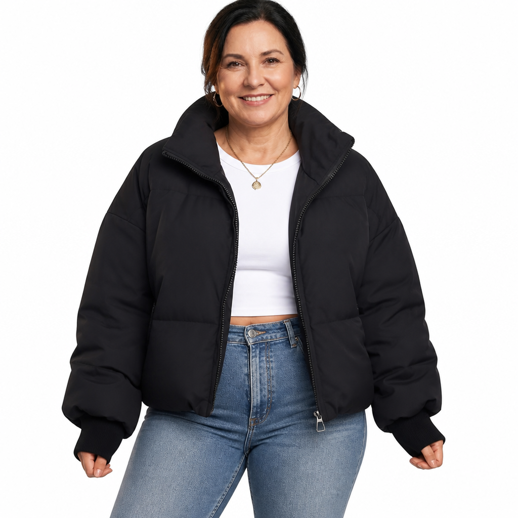 Cropped Quilted Puffer Jacket - 6