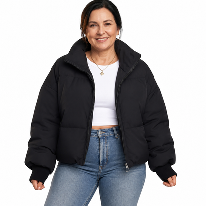 Cropped Quilted Puffer Jacket - 6