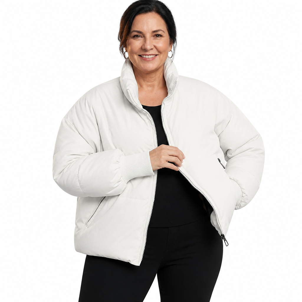 Cropped Quilted Puffer Jacket - 8