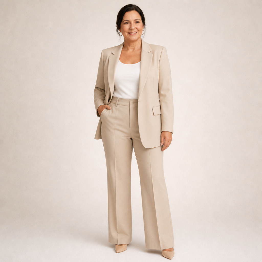 Flared Trousers Suit - 1