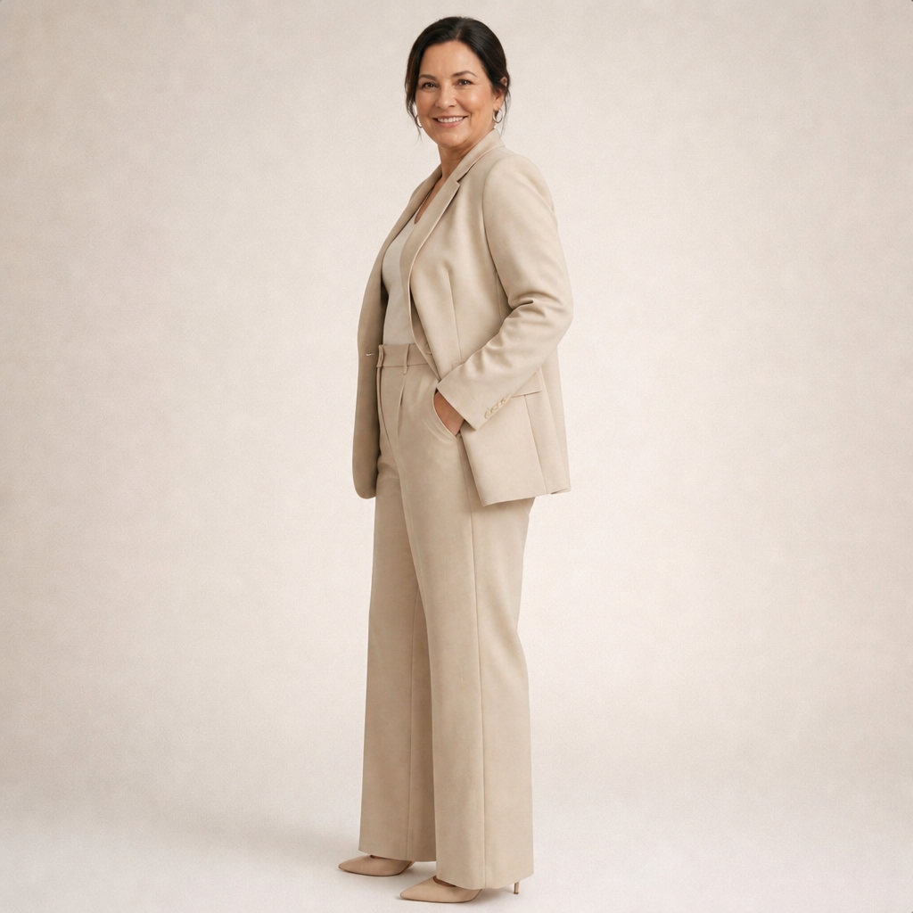Flared Trousers Suit - 3