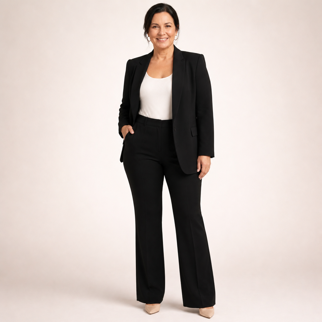Flared Trousers Suit - 4