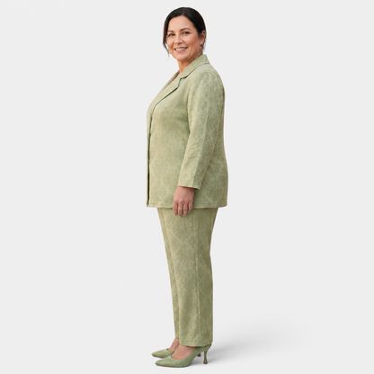 V-Neck Blazer Suit - 6