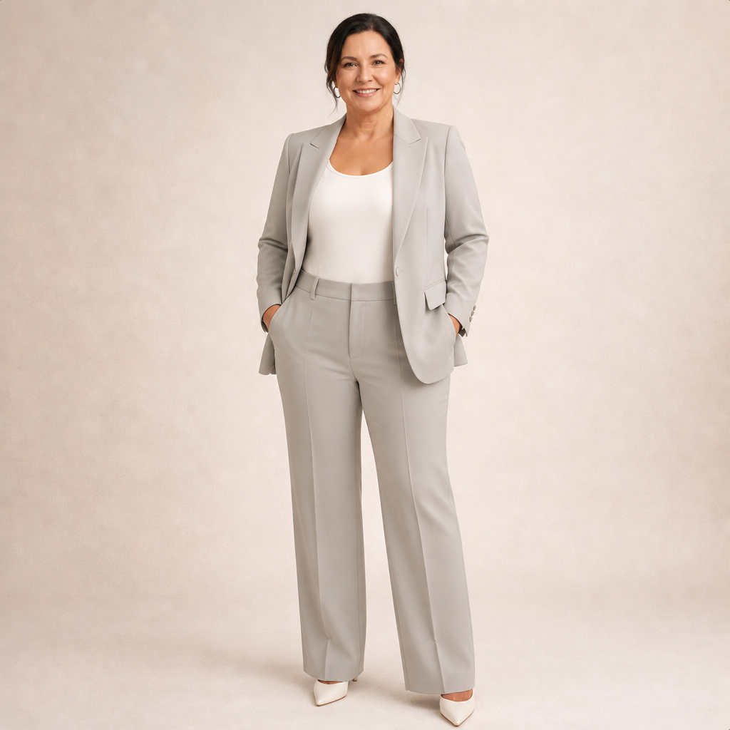 Flared Trousers Suit - 7