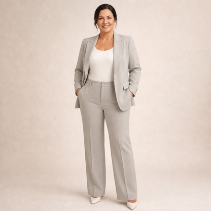 Flared Trousers Suit - 7