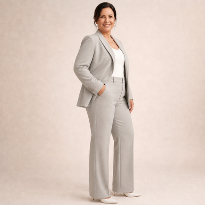 Flared Trousers Suit - 8