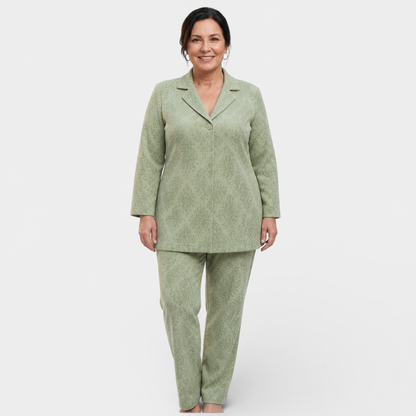 V-Neck Blazer Suit - 7