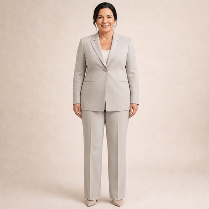 Flared Trousers Suit - 9