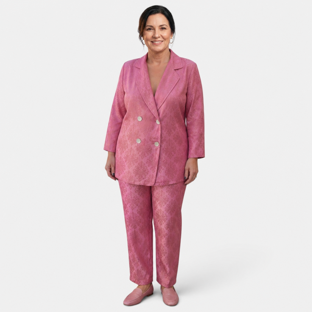 V-Neck Blazer Suit - 9