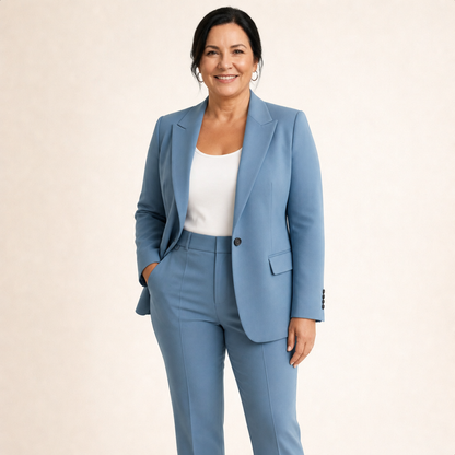 Flared Trousers Suit - 11